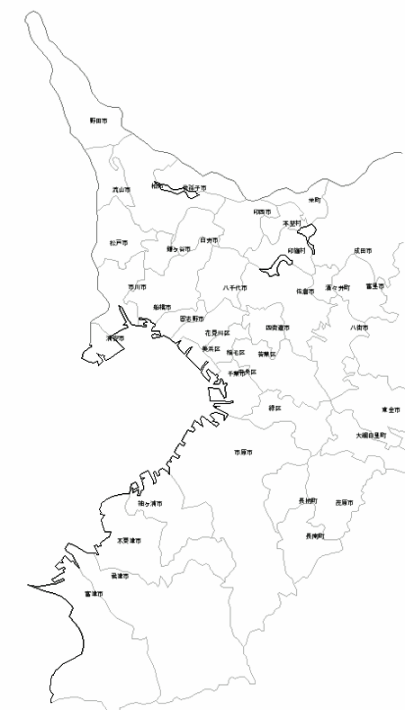 千葉県の地図