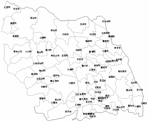 埼玉県の地図