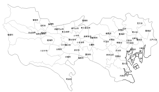 東京都の地図